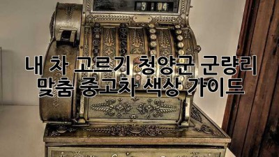 내 차 고르기🚦: 청양군 군량리 맞춤 중고차 색상 가이드 🎨